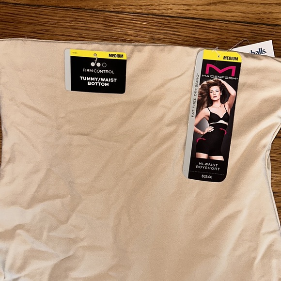 NWT - Maidenform high waist control boy short - nude medium - Picture 2 of 3
